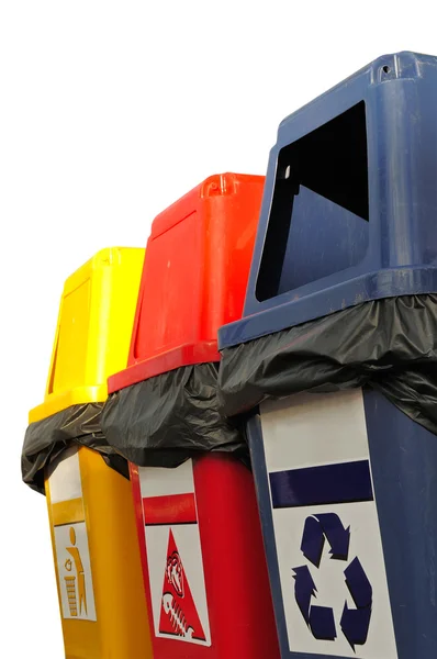 Colorful Recycle Bins — Stock Photo, Image