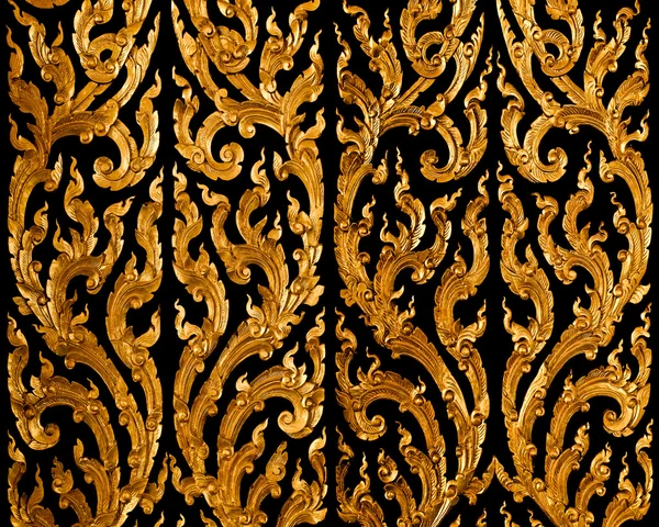 Aranyszínű minta hagyományos thai stílusban Stock Kép