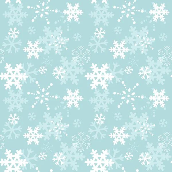 Decorative winter Christmas seamless texture with snowflakes — Stock Vector