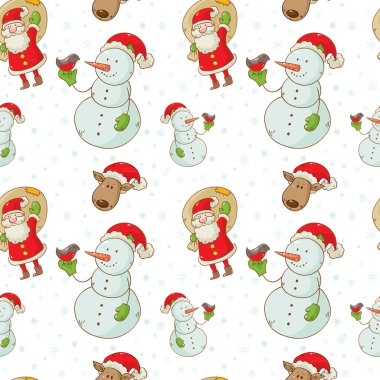 Noel çizgi film karakterleri seamless modeli