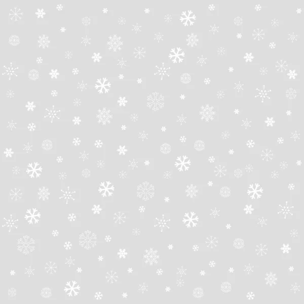 冬季圣诞无缝纹理与雪花 — 图库矢量图片