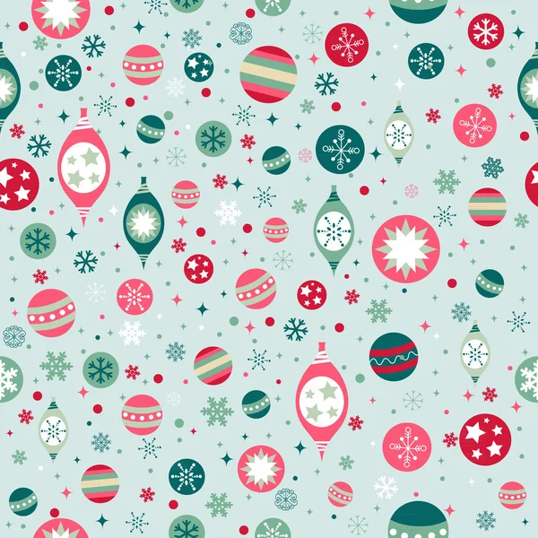 Belle conception de Noël motif sans couture avec des jouets de Noël — Image vectorielle