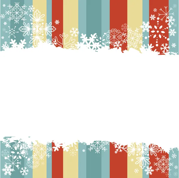 Winter invitation postcard with snowflakes — Stock Vector