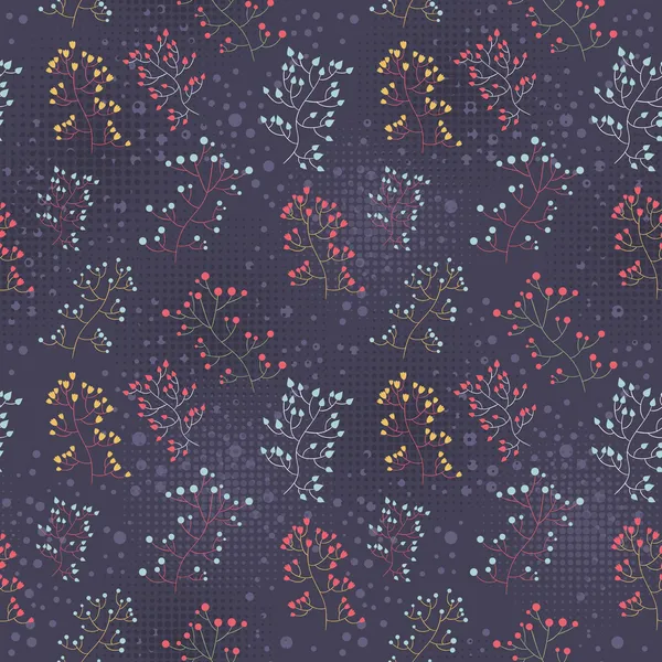 Floral seamless retro pattern — Stock Vector