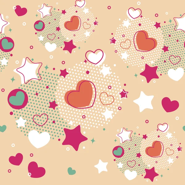 Mignon motif sans couture Valentine — Image vectorielle