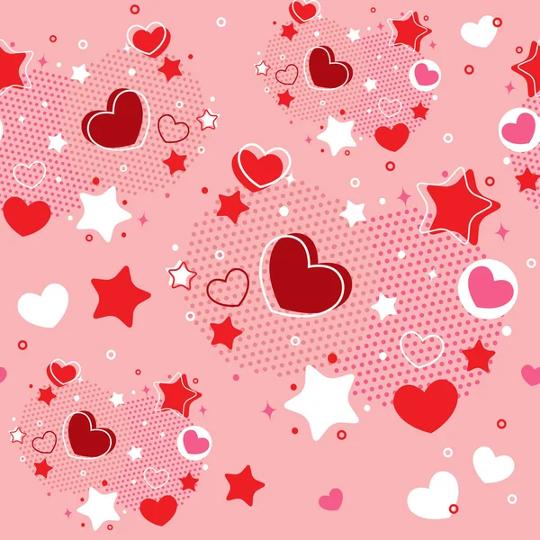 Mignon motif sans couture Valentine — Image vectorielle