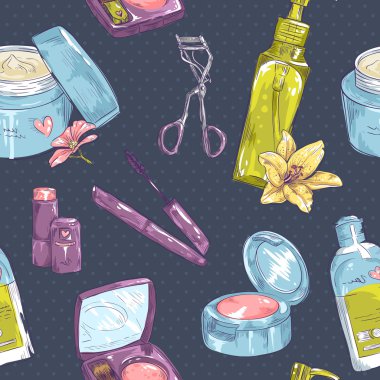 kalıcı makyaj nesne sorunsuz doku kümesi