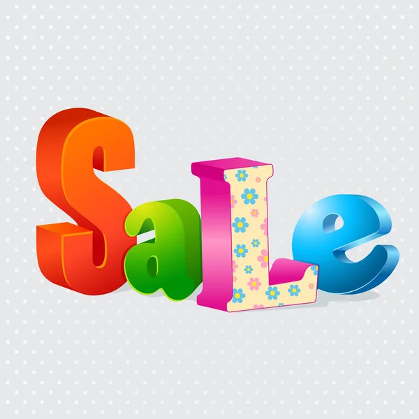 Colorful sale 3d letters — Stock Vector