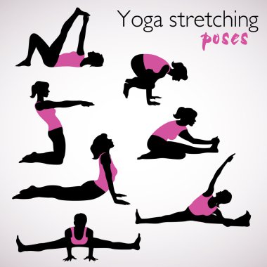 yoga germe güzel kümesi siluetleri teşkil etmektedir.