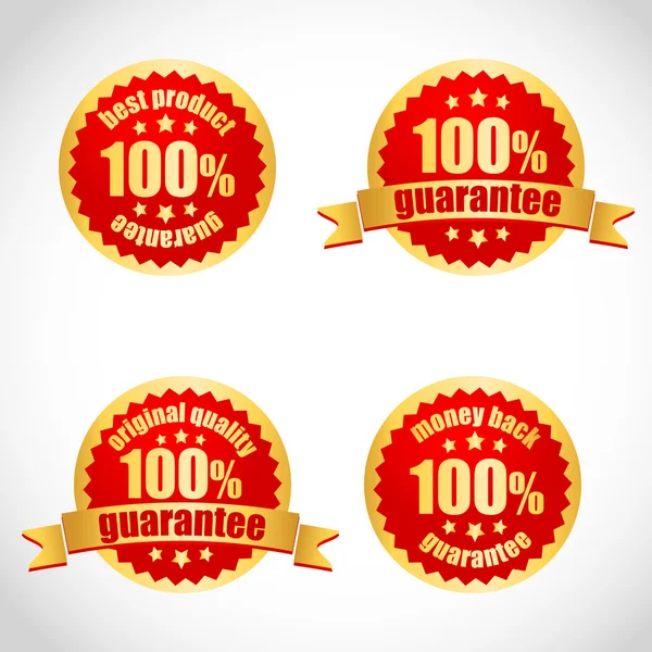 Best product guarantee label stickers — Stock Vector