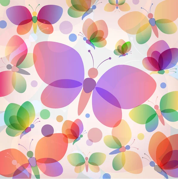 Papillons colorés motif d'été — Image vectorielle