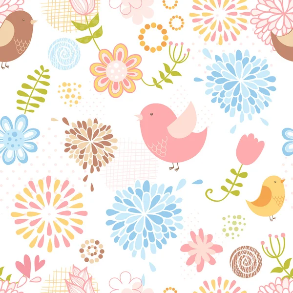 Summer lovely floral seamless pattern — Stock Vector