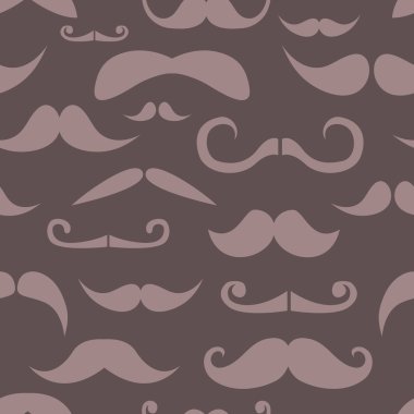 Retro hipster bıyık trendy seamless modeli