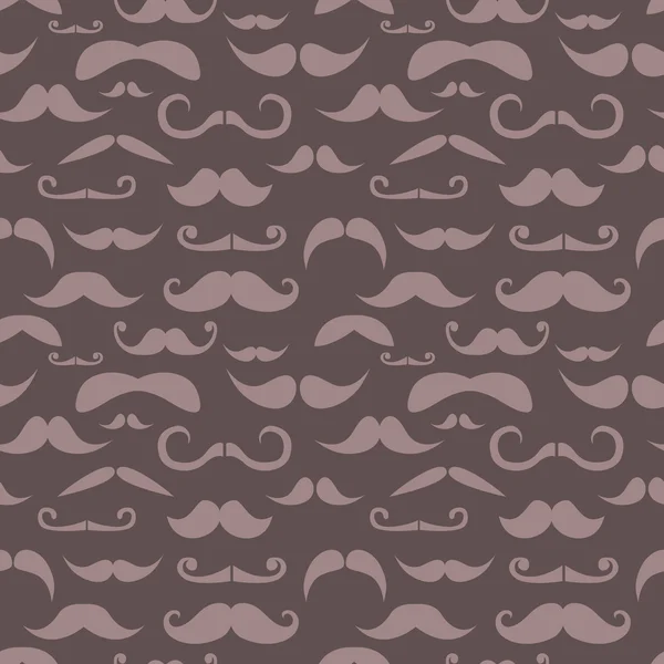 Retro hipster bigote patrón de moda sin costuras — Vector de stock