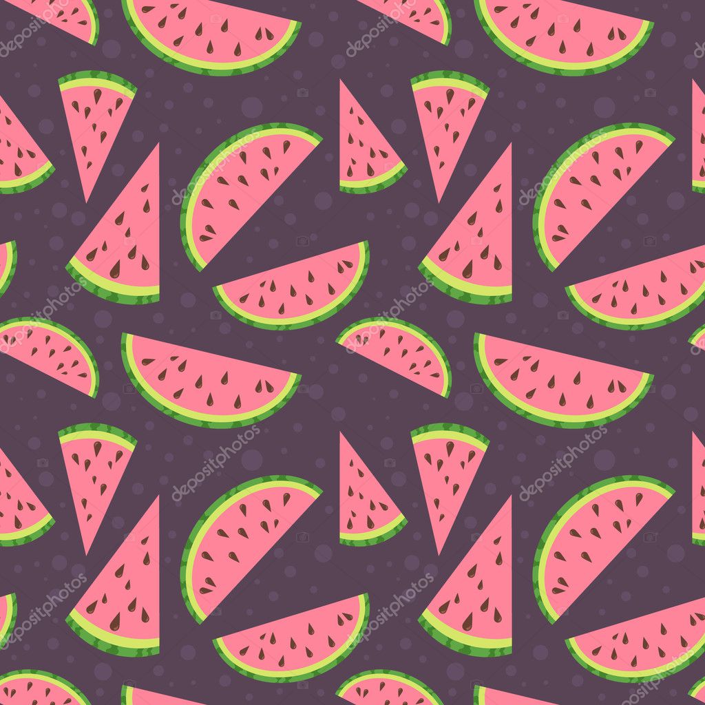 Watermelon vector colorful seamless pattern Stock Vector Image by ...