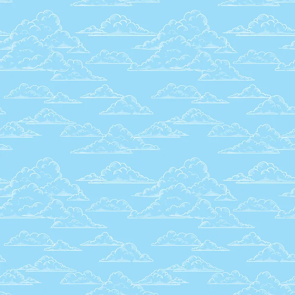 雲のシームレスなパターン — ストックベクタ
