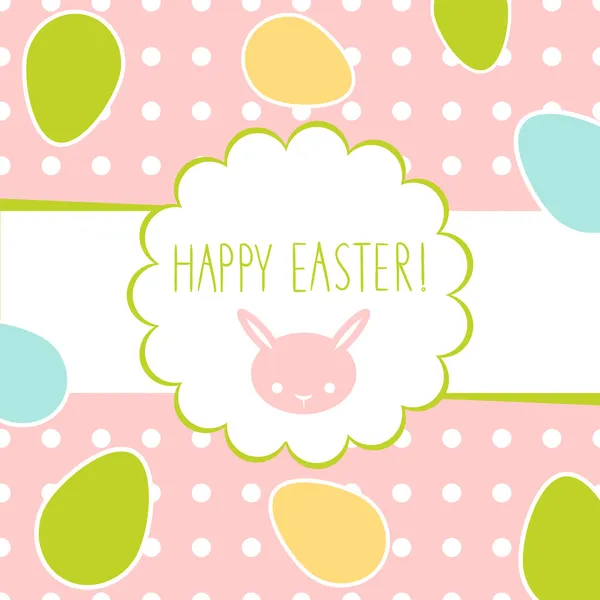 Velikonoční pozdrav dekorativní pohlednice — Stockový vektor