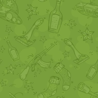 Zafer Bayramı veya fatherl savunucusu için askeri seamless modeli