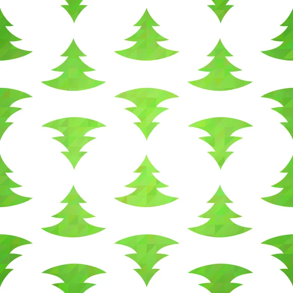 Stylized christmas tree decorative seamless pattern — Stock Vector