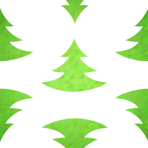 Stylized christmas tree decorative seamless pattern — Stock Vector