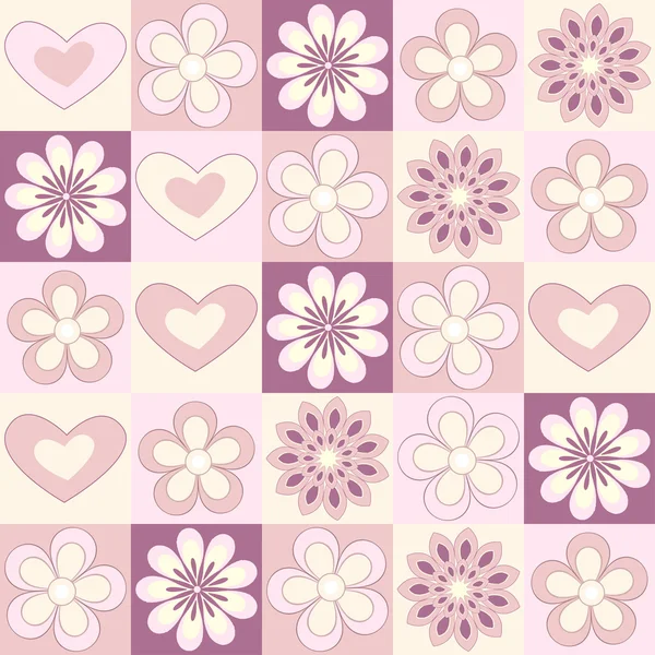 Modèle de fleur fond sans couture — Image vectorielle