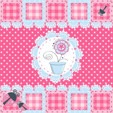 tencerede çiçekli tebrik kartı