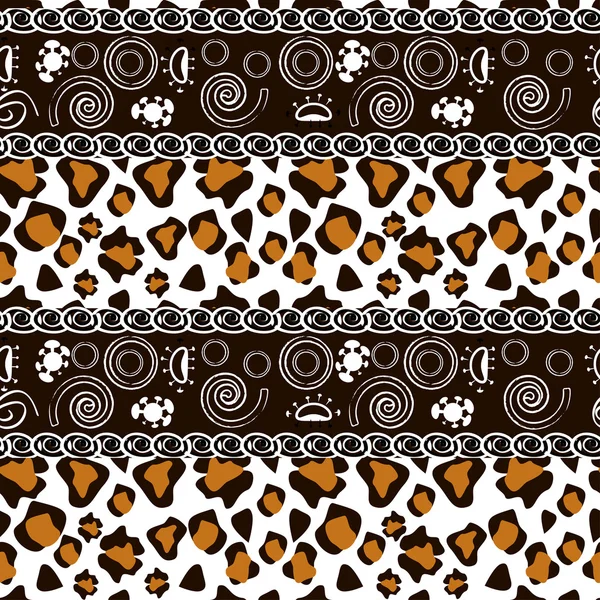 African style seamless with cheetah skin pattern — Stock Vector