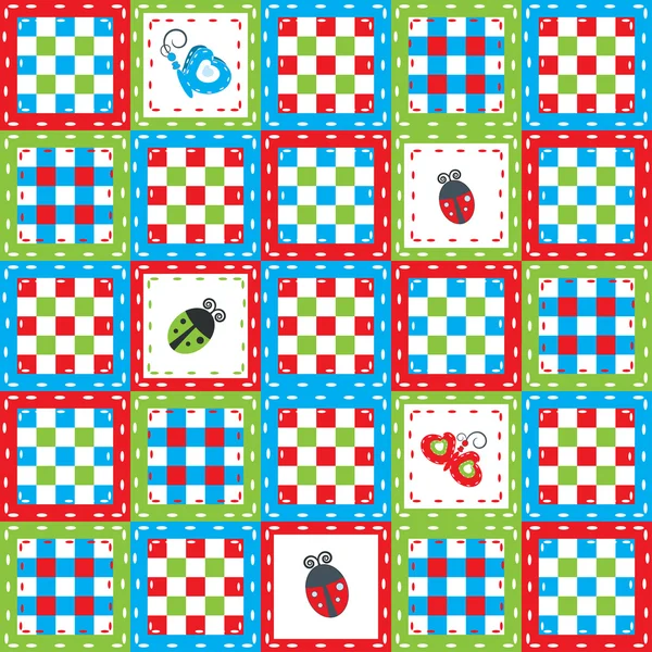 Ladybirds et papillons motif sans couture Illustration De Stock