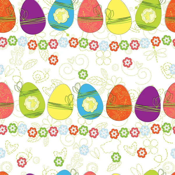 Easter egg pattern seamless background — Stock Vector