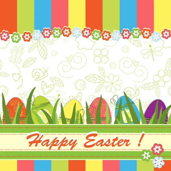 Tarjeta de felicitación de Pascua Ilustración de stock