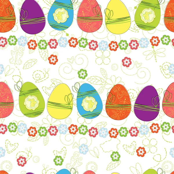 Huevo de Pascua patrón sin costura de fondo Vector de stock