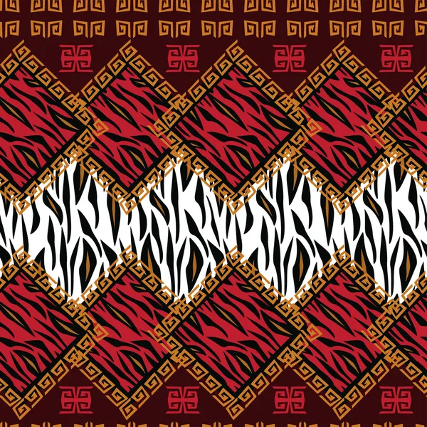 Style africain sans couture avec motif de peau d'animal sauvage — Image vectorielle