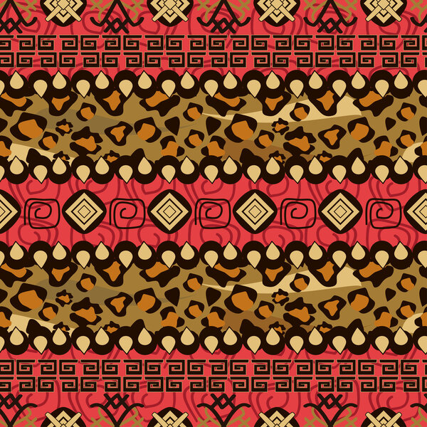 African style seamless with cheetah skin pattern