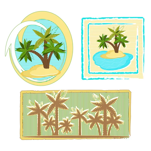 Palm trees patterns — Stockvector