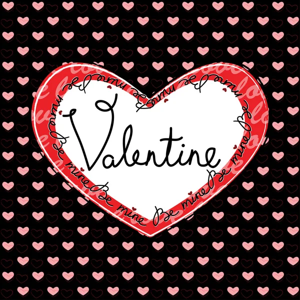 Feliz tarjeta de felicitación del día de San Valentín. Ilustración vectorial — Vector de stock
