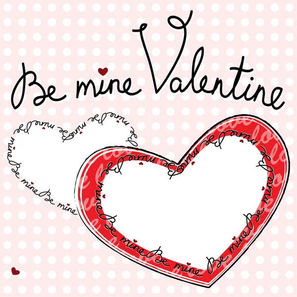 Glückliche Valentinstag Grußkarte Vector Illustration — Stockvektor