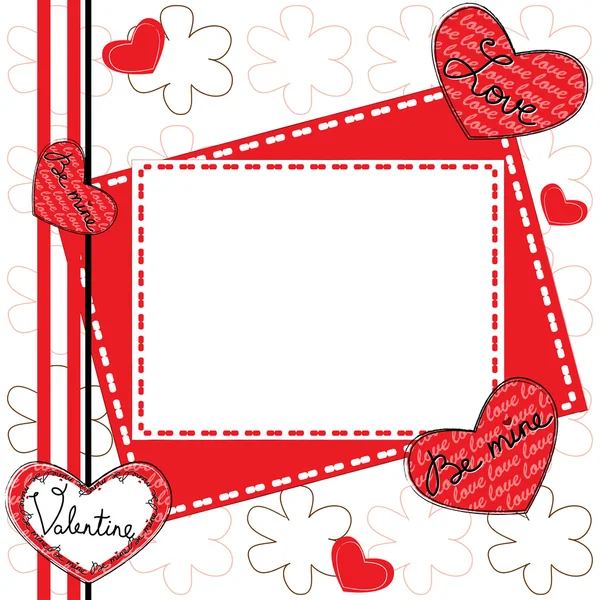 Glückliche Valentinstag Grußkarte — Stockvektor