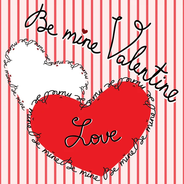 Happy Valentine s Day Carte de voeux Illustration vectorielle — Image vectorielle