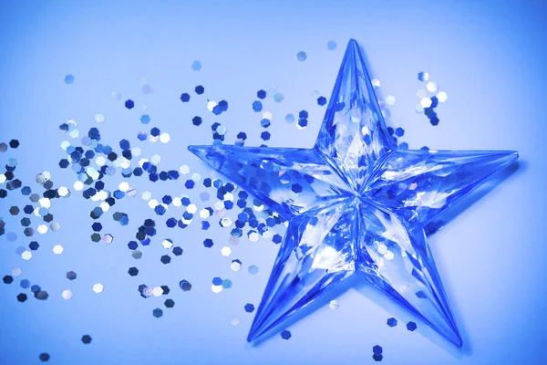 Синий фон со звездой — стоковое фото