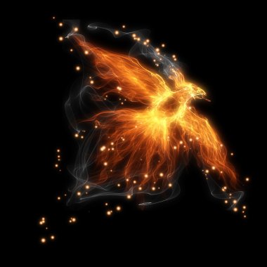 Fire bird clipart