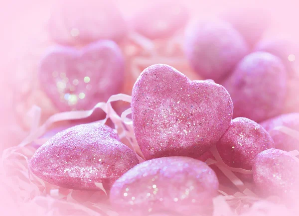 Valentine rosa Herz — Stockfoto