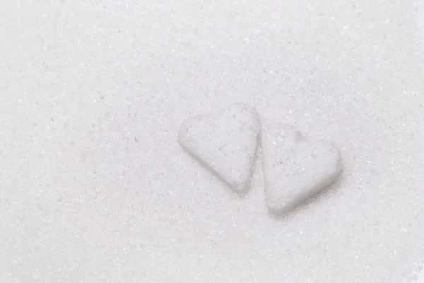 Two sweet sugar hearts — Stock Fotó