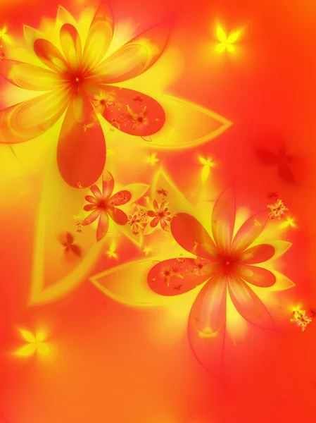 Autumn fractal flower — Stock Photo, Image