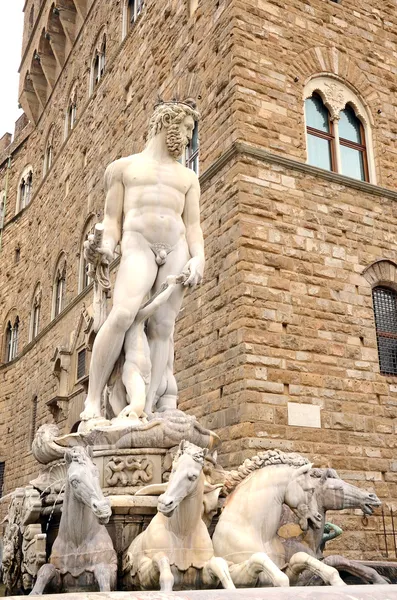 Floransa'da neptun Fountain — Stok fotoğraf