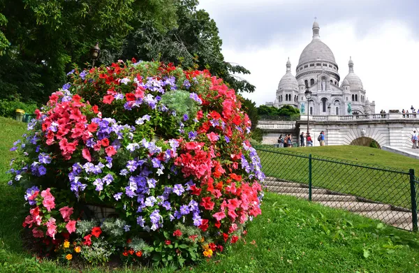 Sacre Coeur в Париже, Франция — стоковое фото