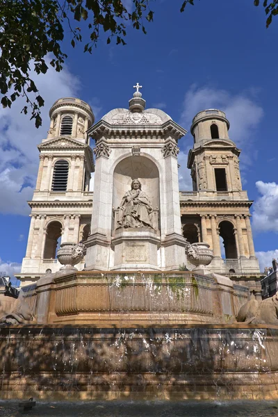 Saint sulpice εκκλησία στο Παρίσι — Φωτογραφία Αρχείου