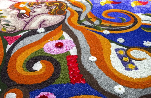 Infiorata Spello térképén — Stock Fotó