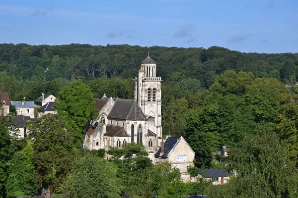 Pierrefonds Szent Suplice templom — Stock Fotó