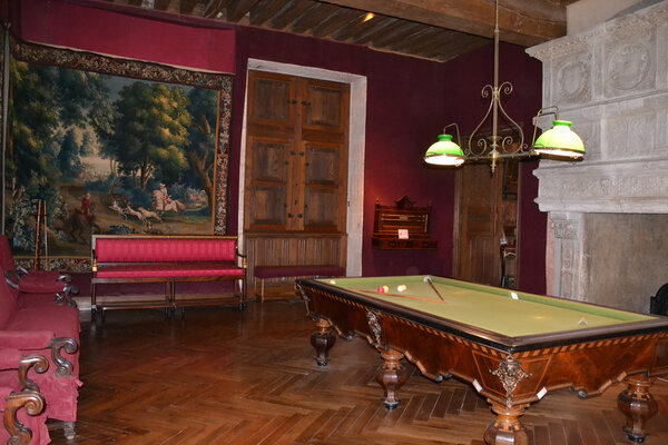 Бильярдная в замке Азе-Ле-Ридо

