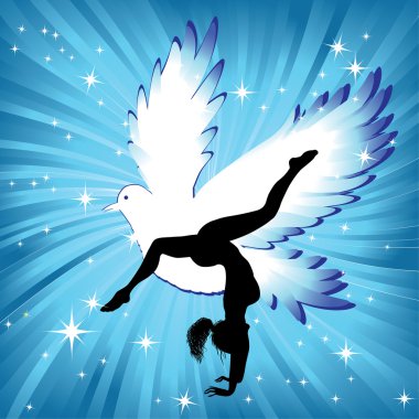 yoga kuş asana kadında